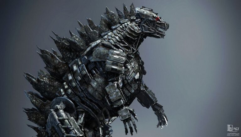 Some more Version 1.0 shots of Mechagodzilla.  Very traditional Godzilla body type and proportions.