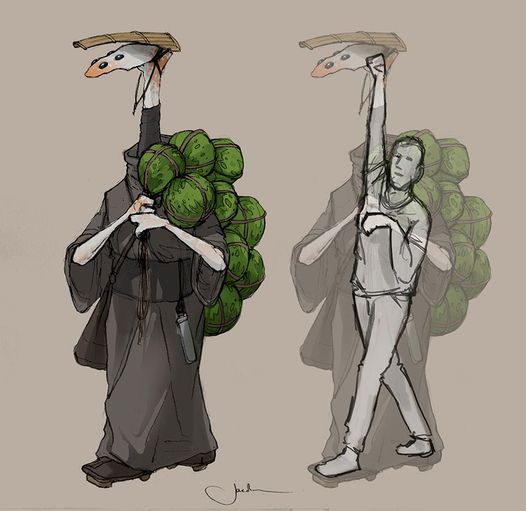 Alien costume design that hide the human form.