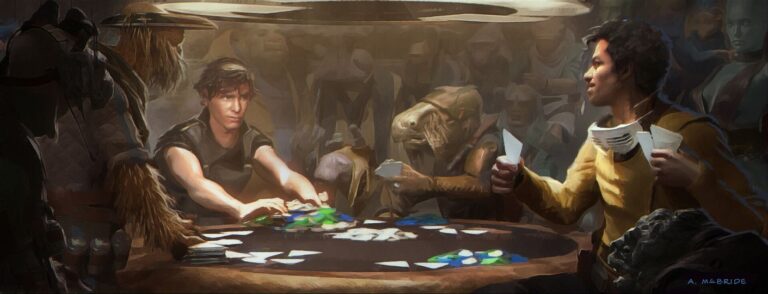 Early Key art for Sabacc Game.