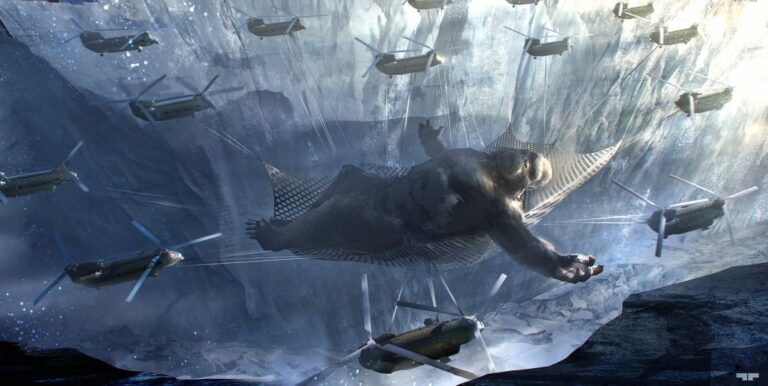 Kong was carried to Antarctica.