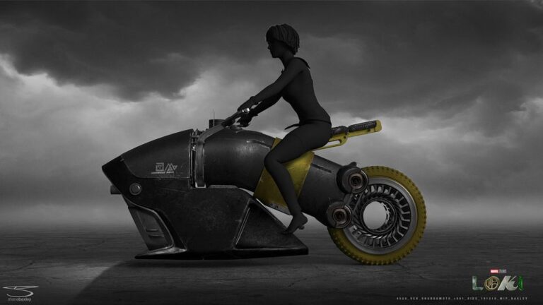 Police bike design, this was meant to be stolen by Loki and Sylvie while on Lamentis.