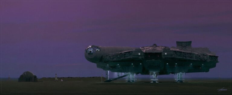 Rey buries Luke and Leia's lightsabers at the Skywalker homestead.