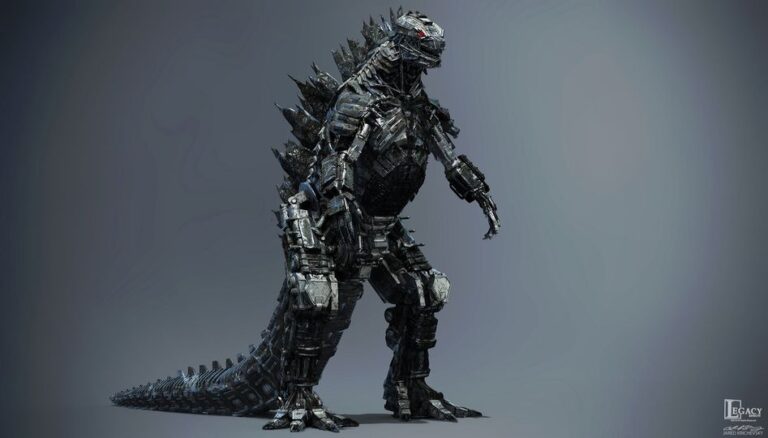 Some more Version 1.0 shots of Mechagodzilla.  Very traditional Godzilla body type and proportions.