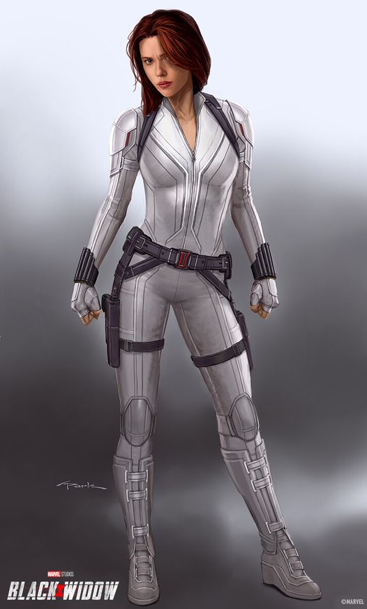 The approved costume concept design for Black Widow Snow Suit