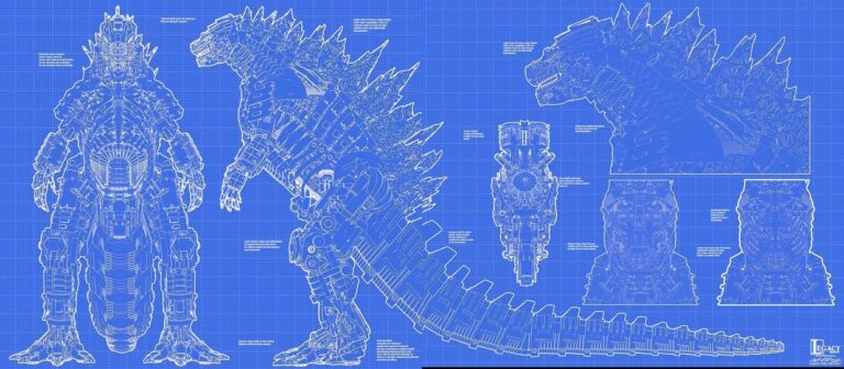 The blueprint of MechaGodzilla.