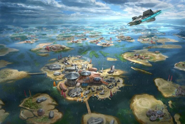 Wetland Planet Pirate Base Concept