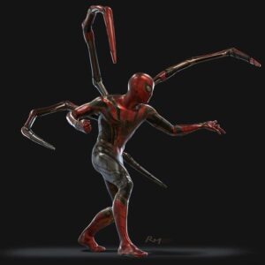 An unused Spider-Man suit design