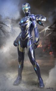 Rescue Suit final design with Auxiliary thrusters deployed.