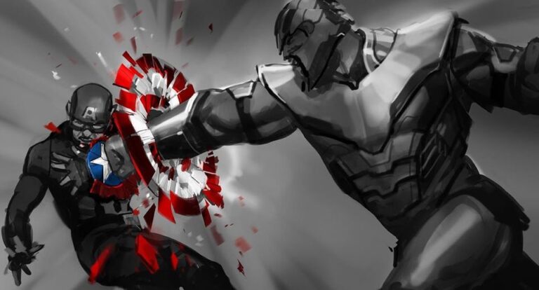 Unused Captain's shield breaking idea.
