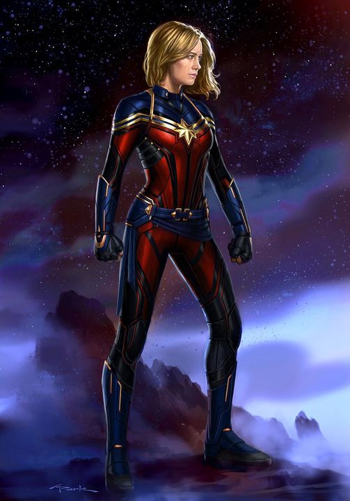 An approved concept of Captain Marvel.
