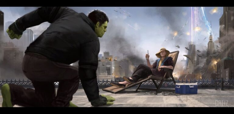 Hulk met the Ancient One.