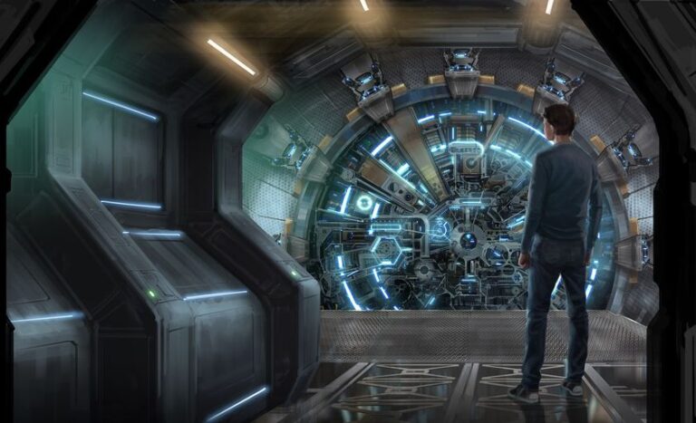 Stark's lab in jet.