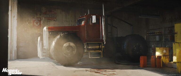 The custom Peterbilt concept which hanging out in the Hobbs family garage.