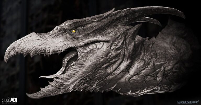 Final Approved B & W Head concept for Rodan.