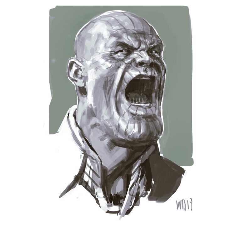 A very early rough Thanos concept.