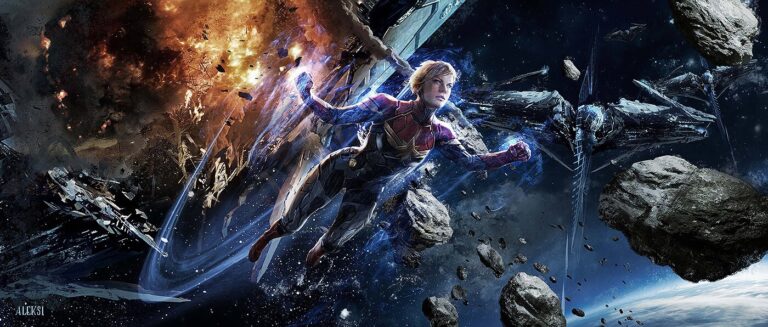 An early keyframe exploration about Captain Marvel marvelous abilities and powers.