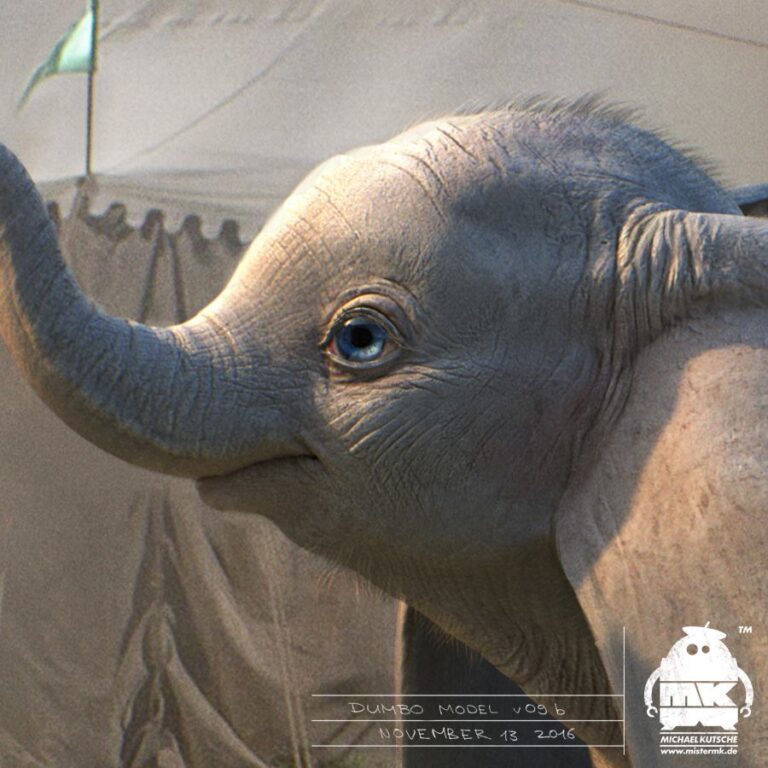 Dumbo Character design closeup.