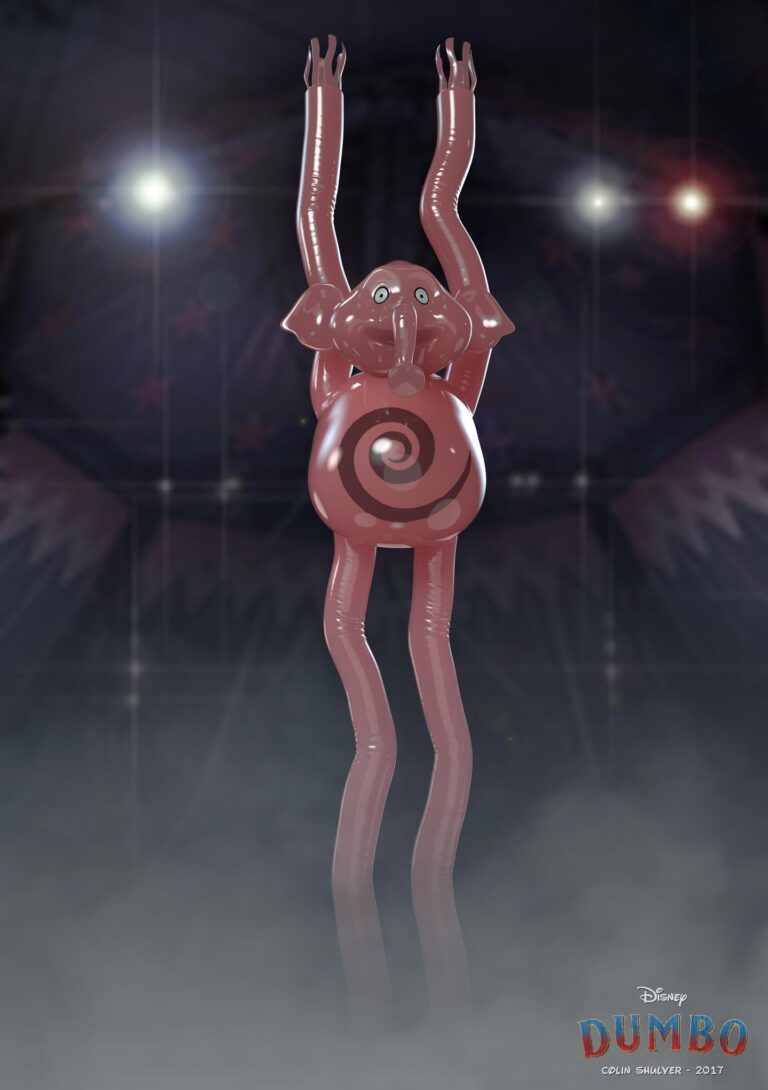 Pink Elephants on Parade, Rubber Balloon Concept Art.