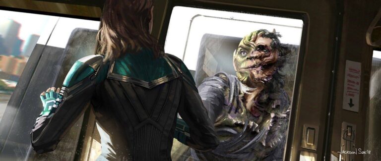 Shape-shifting Skrulls in Los Angeles.