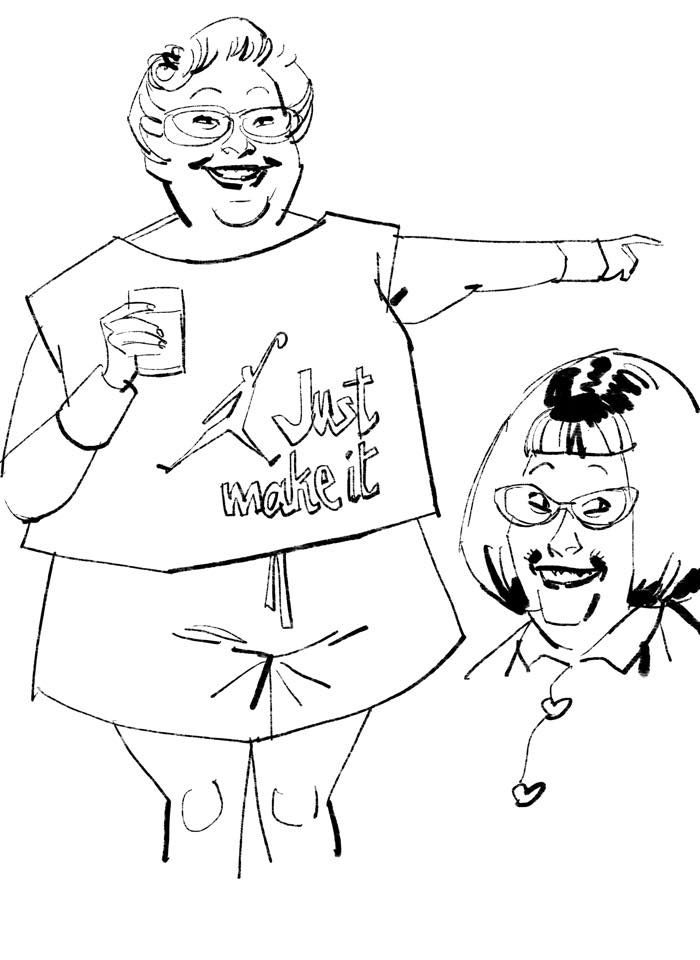 Aunt Mae Character design