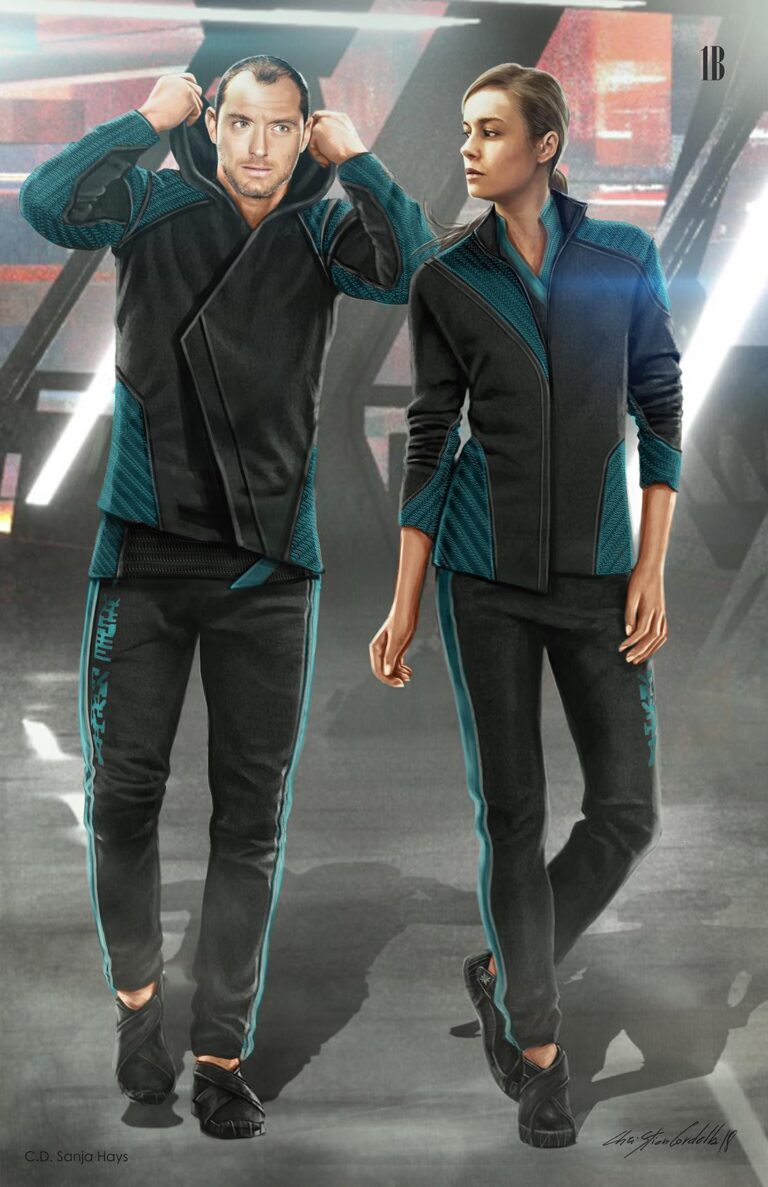 Carol Danvers and Yon-Rogg Concept with costume designed by Sanja Hays.