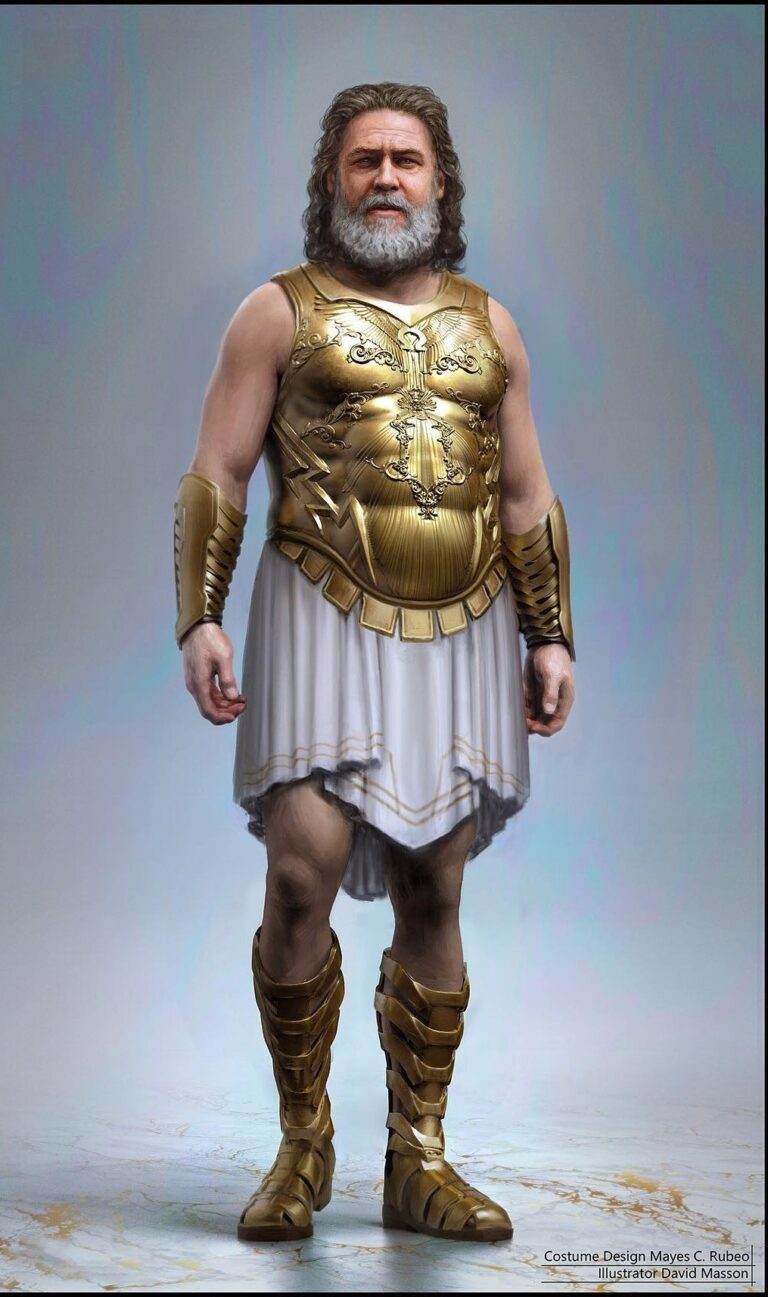 Zeus costume illustration which designed by Mayes C. Rubeo.