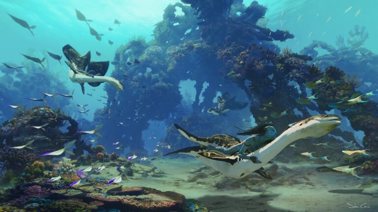 Riding Through the Reef.