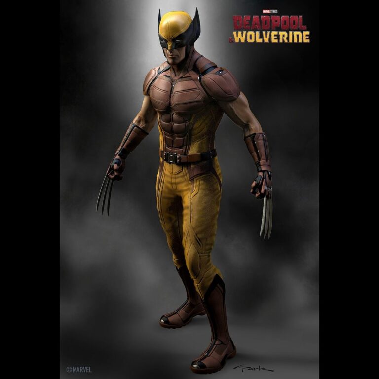 Wolverine costume design in the classic brown and tan.
