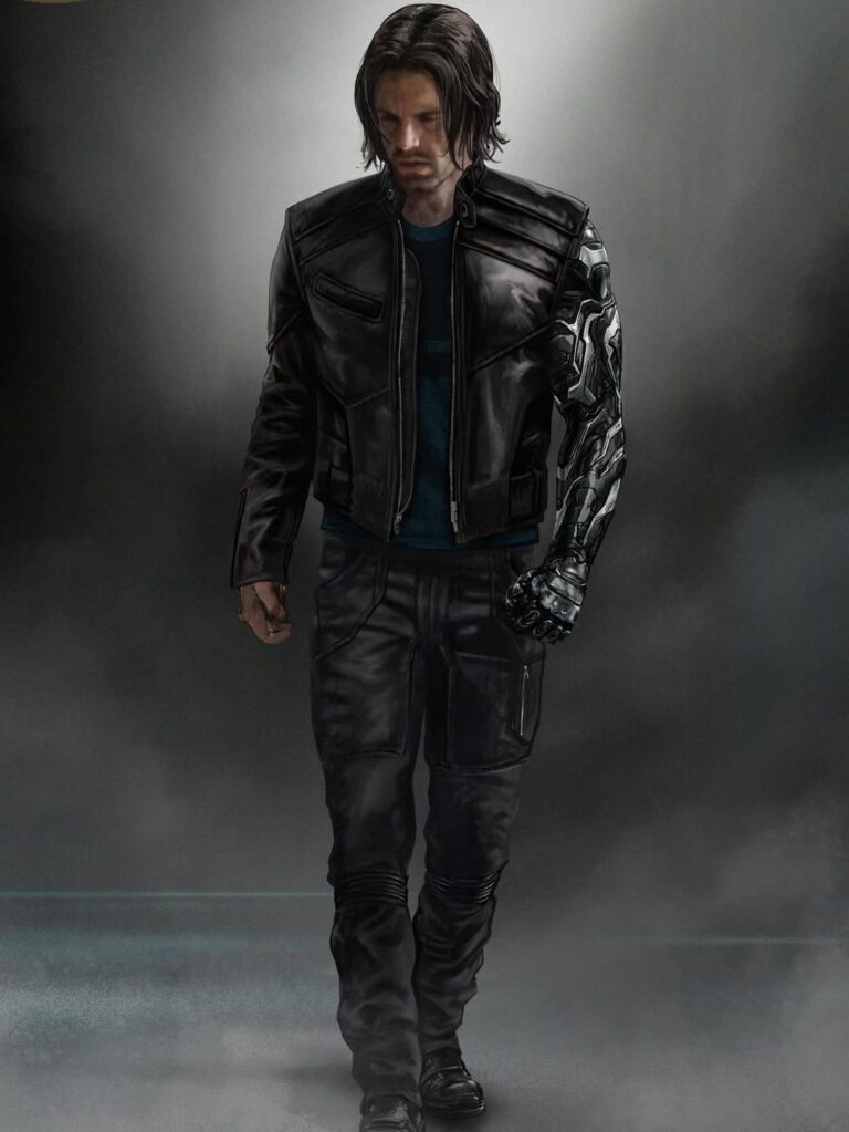 Check out this powerful concept art of Bucky Barnes, formerly known as the Winter Soldier — reimagined with a bold, dark casual aesthetic that breaks away from his Black Ops roots.