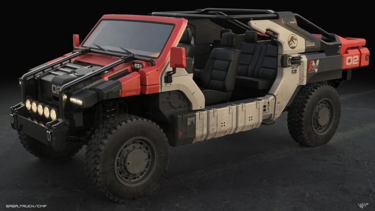 Check out this incredible Off-road INGEN Jeep Vehicle Concept Design for "Jurassic World: Rebirth"! This rugged and ready vehicle looks perfect for handling whatever the dinosaurs throw its way. Love the detailed work here.