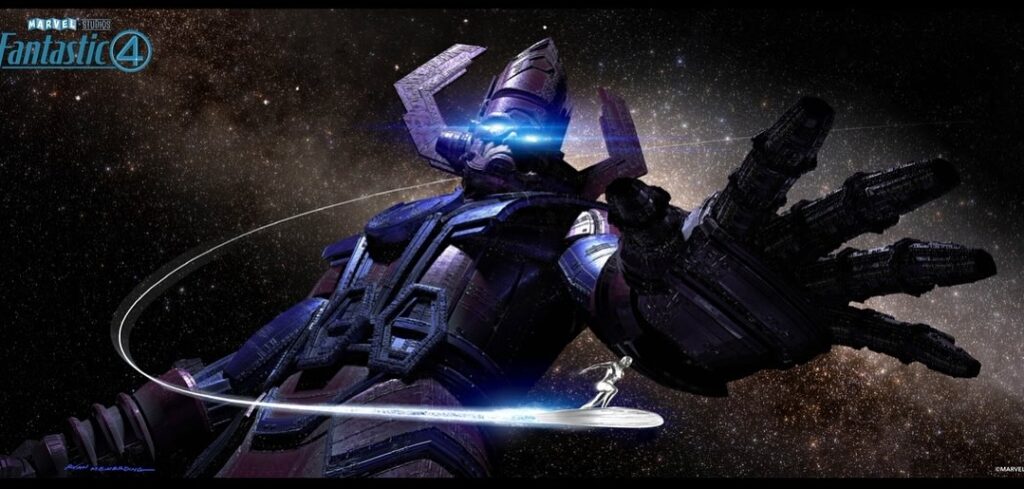 Galactus and Silver Surfer concept art.