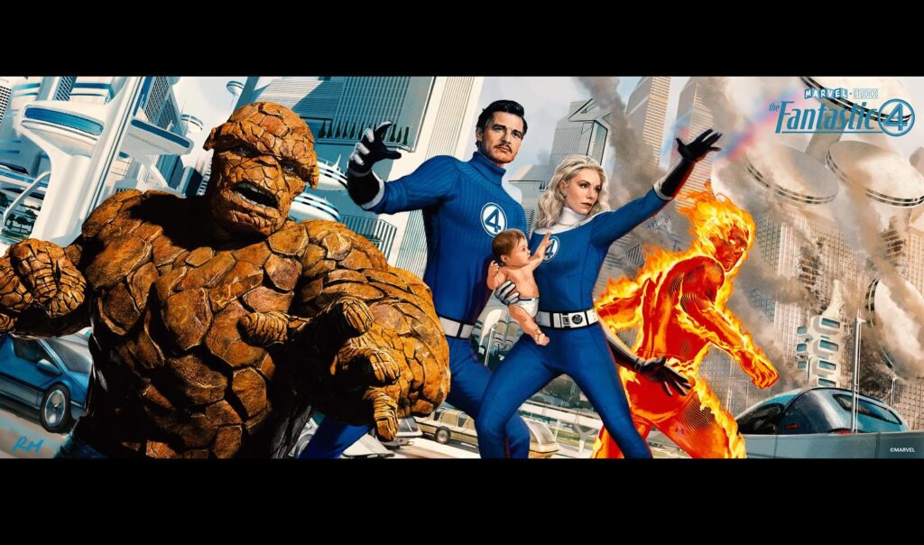 This breathtaking concept art from 'Fantastic Four: First Steps' offers a glimpse into the film's unique aesthetic.