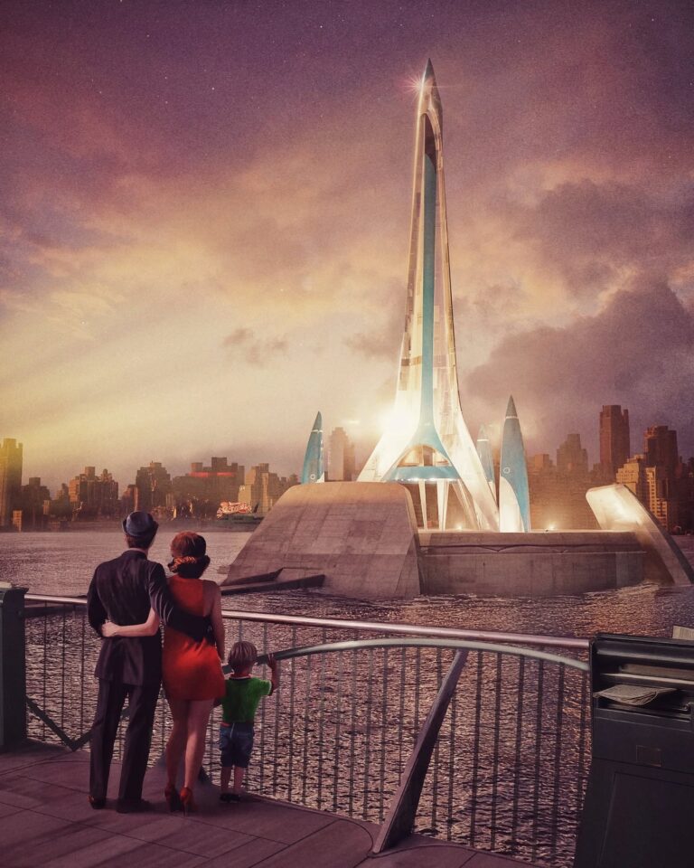 Excelsior launch platform on the Baxter building concept design.