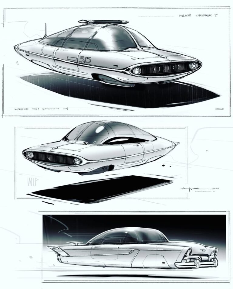 The Fantastic 'Bubble Car' sketching.
