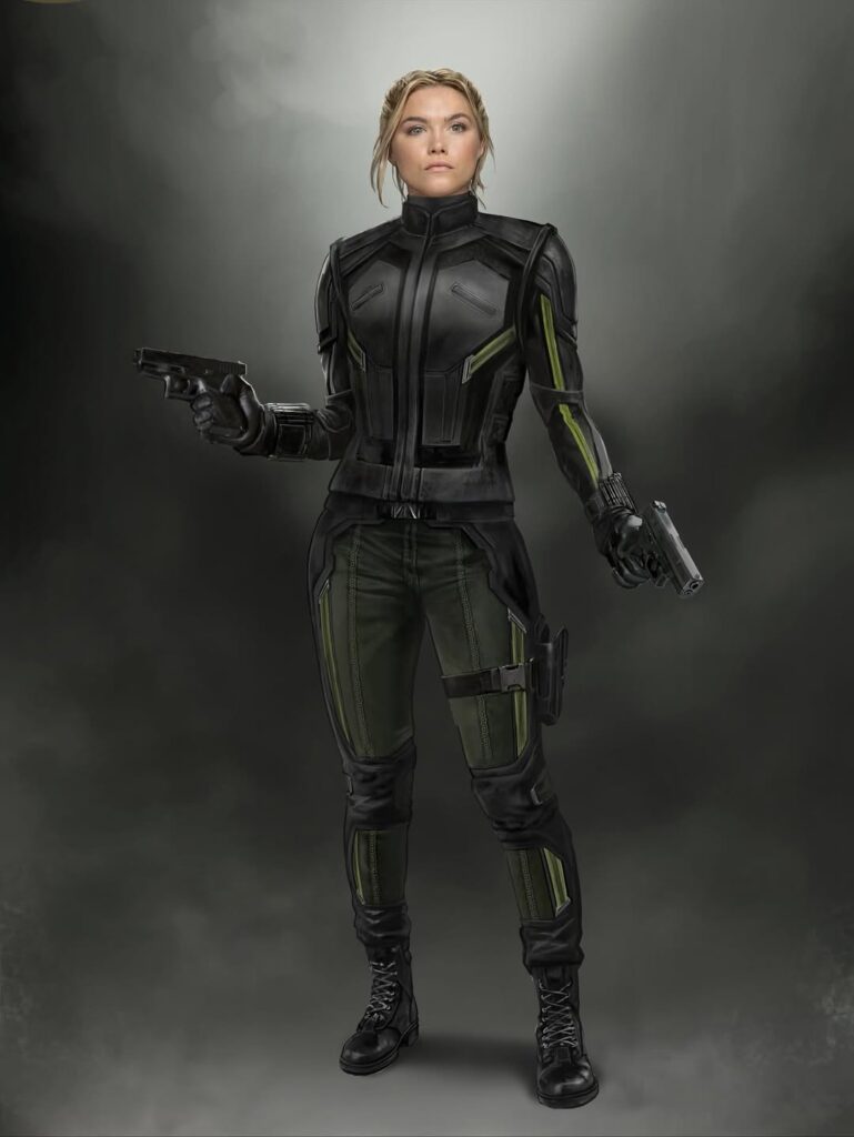 Yelena concept art for Thunderbolts* movie played by Florence Pugh.