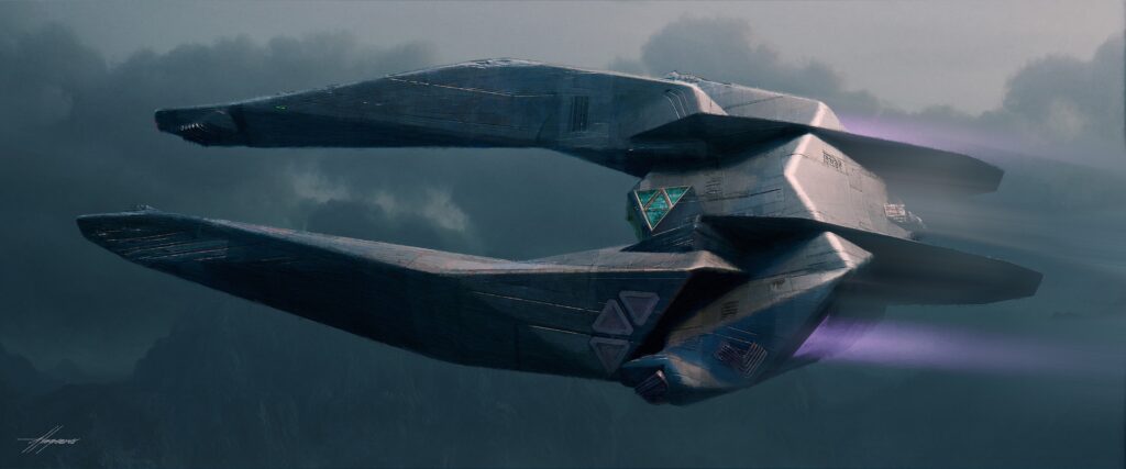 More Yuatja ship concept design from Predator: Badlands movie.