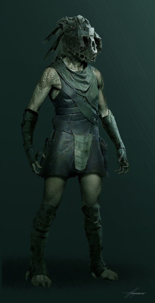 Yautja 's helmet concept design from Predator: Badlands movie.