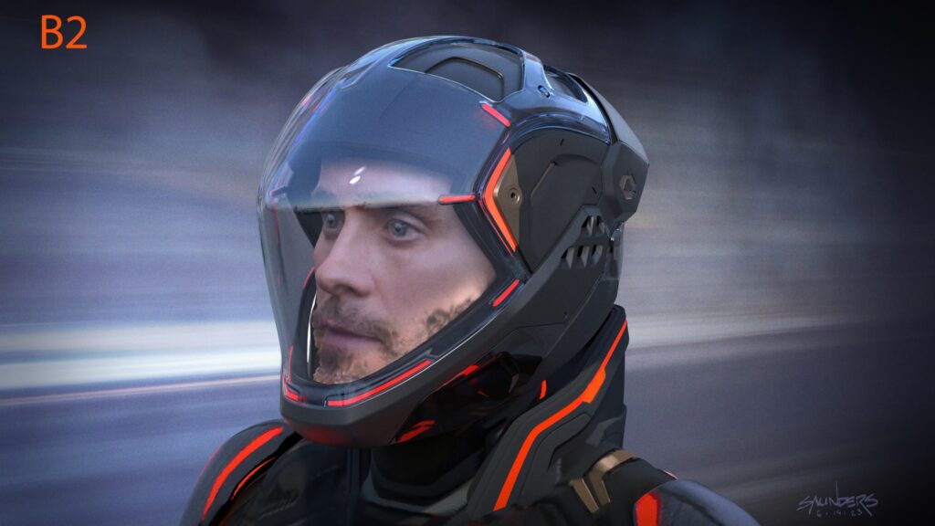 Ares Bike Helmet concept design from Tron: Ares movie.