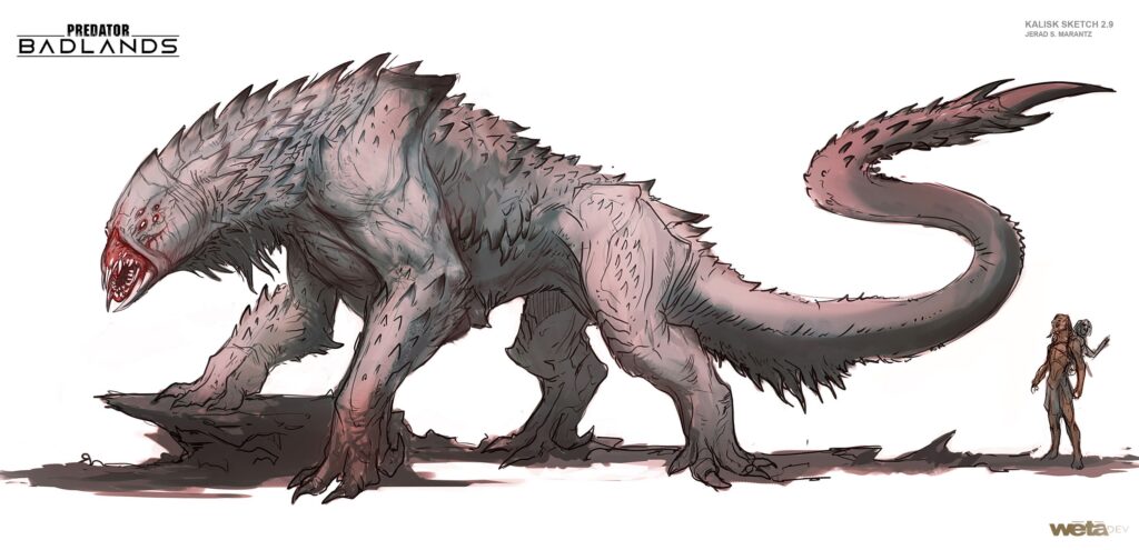 Early Kalisk concept design from Predator: Badlands.