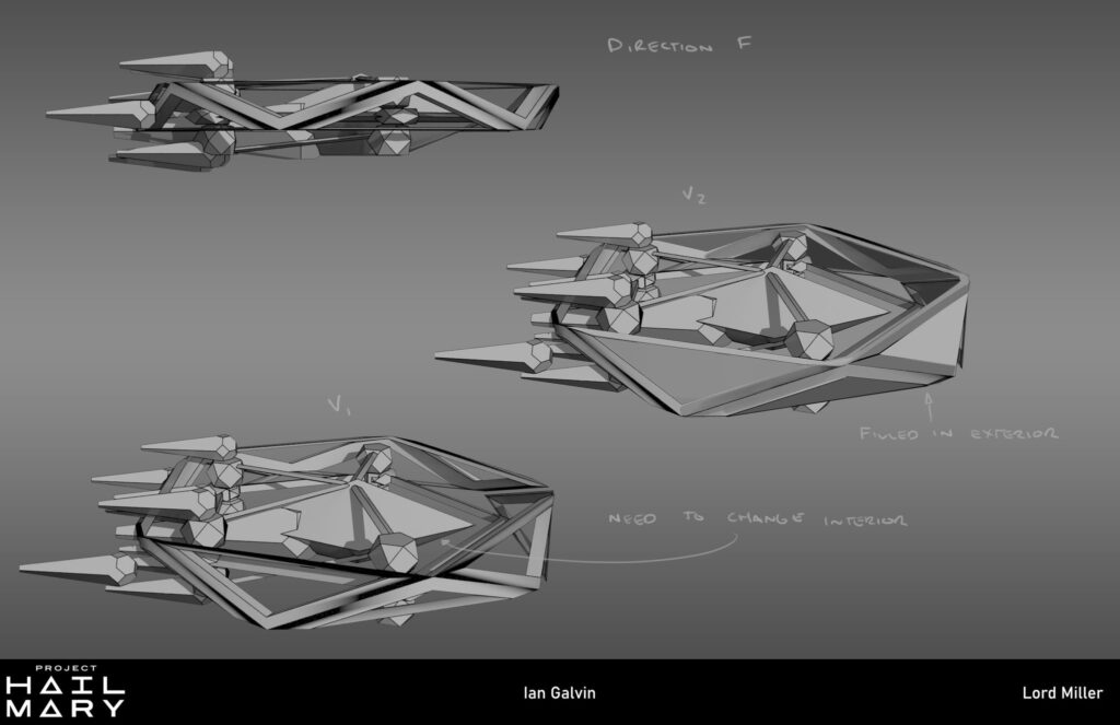 Early alien ship concept design.