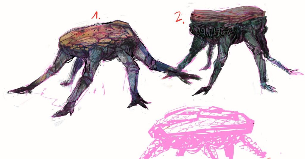 More explorations for early Rocky concept design.