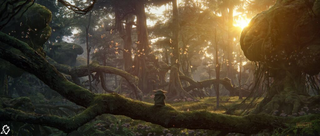 A Journey Through Nal Hutta: Breathtaking Concept Art of Grogu.