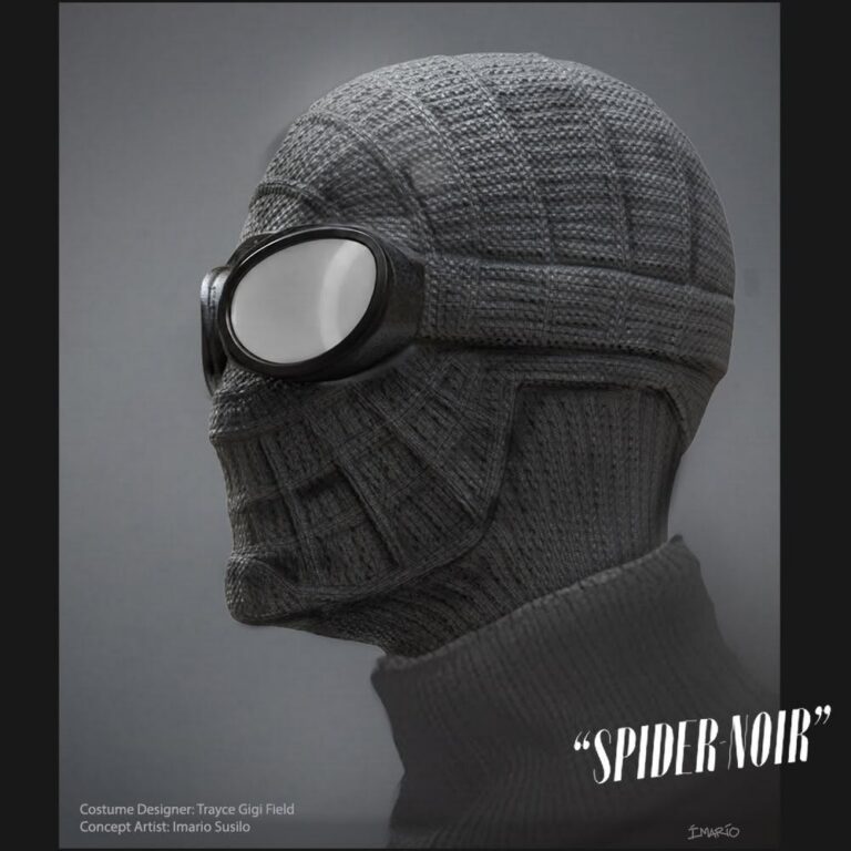Concept explorations for the Spider-Noir mask.