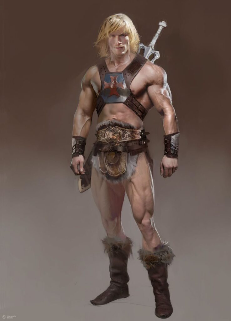 He-Man character design.