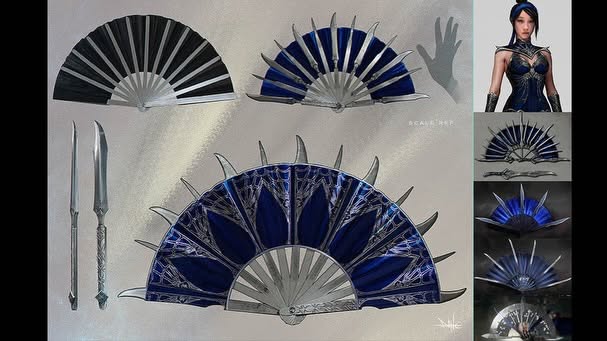 Kitana’s fans concept design.