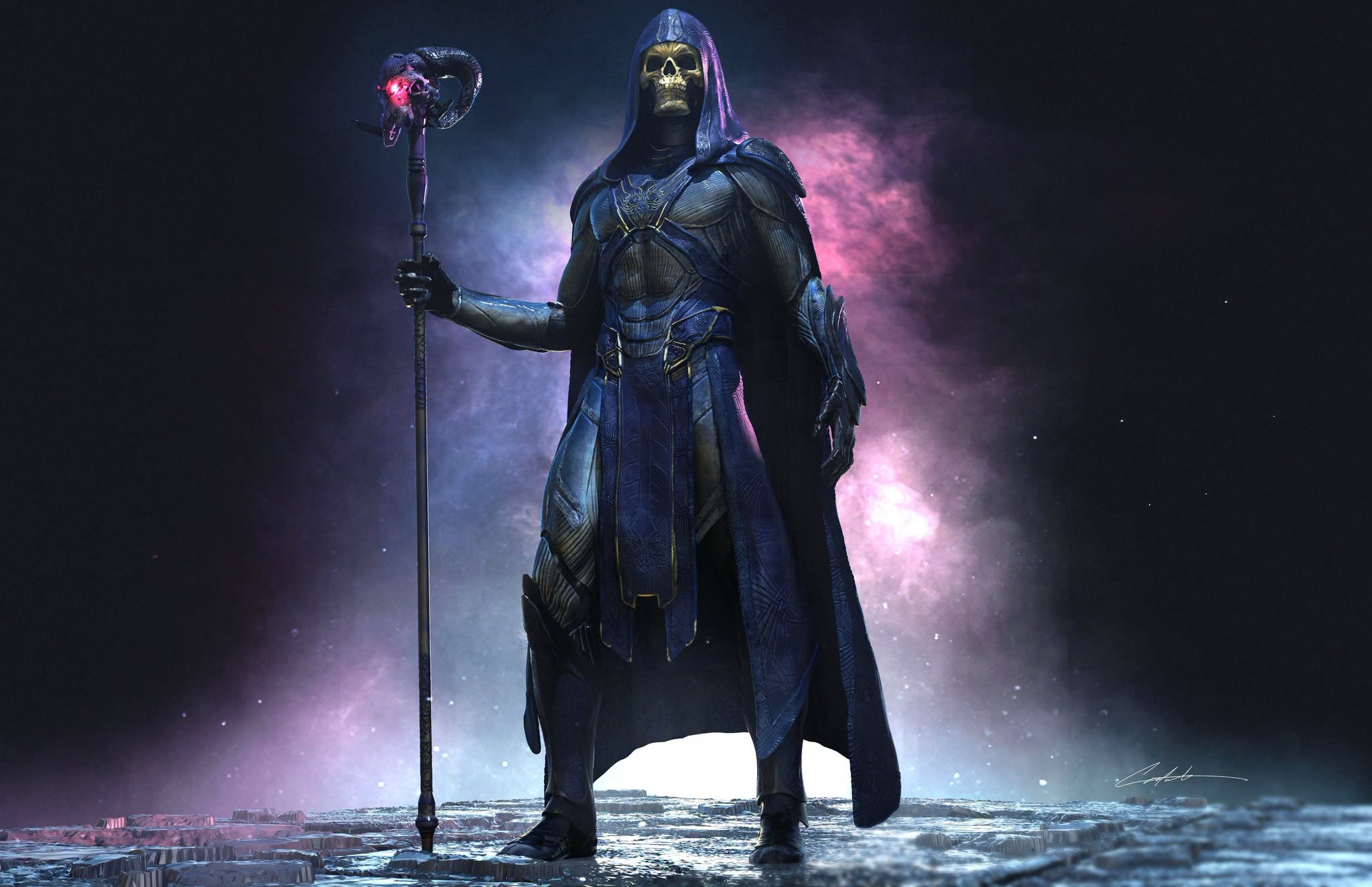 Early Skeletor concept design.